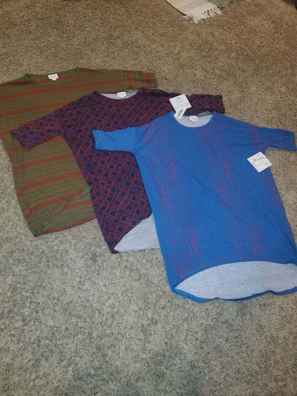 ** Lot of 3 Lularoe Irma top shirt tunic size XXS
